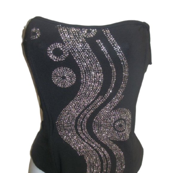 Limite Black & Silver Tube Top XS
